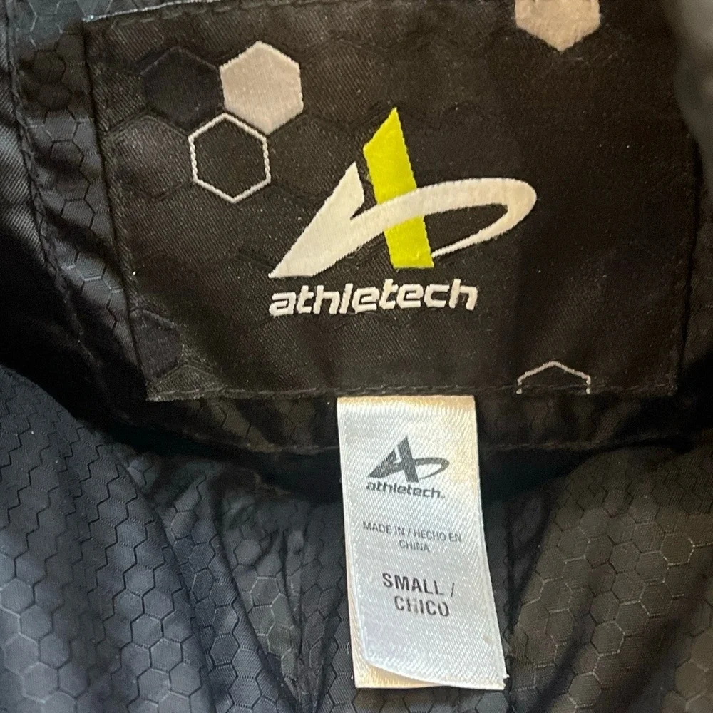 Athletech Puffer Coat Vest‎ Mens Small Black Convertible Down Filled Gorpcore